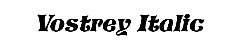 Vostrey Italic font preview