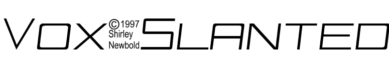 Vox-Slanted font preview