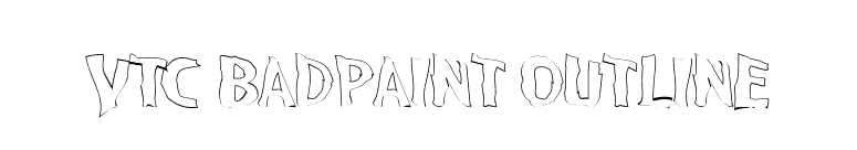 VTC BadPaint Outline font preview