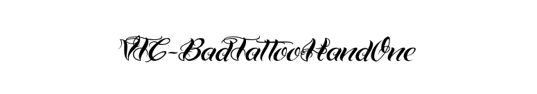 VTC-BadTattooHandOne font preview