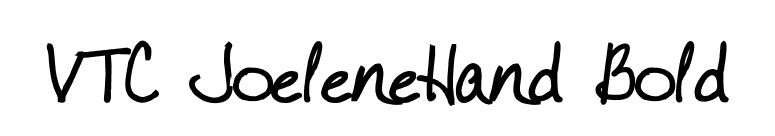 VTC JoeleneHand Bold font preview