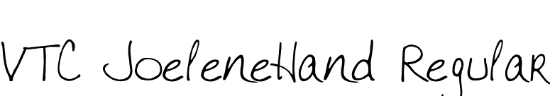 VTC JoeleneHand Regular font preview