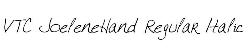 VTC JoeleneHand Regular Italic font preview