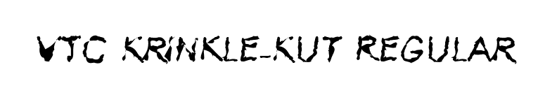 VTC Krinkle-Kut Regular font preview