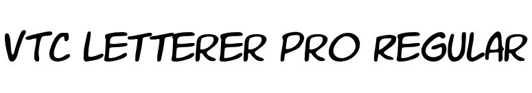 VTC Letterer Pro Regular font preview