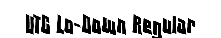VTC Lo-Down Regular font preview