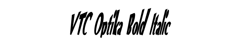 VTC Optika Bold Italic font preview