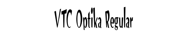 VTC Optika Regular font preview