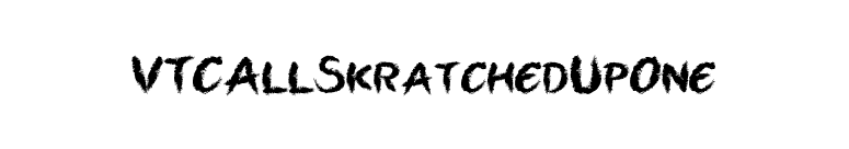 VTCAllSkratchedUpOne font preview