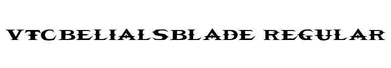 VTCBelialsBlade Regular font preview