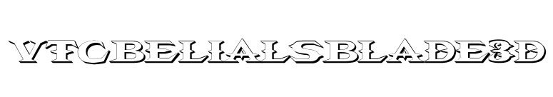 VTCBelialsBlade3d font preview