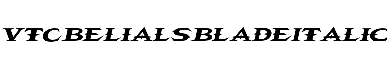 VTCBelialsBladeItalic font preview