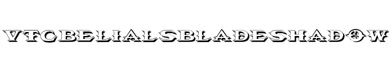 VTCBelialsBladeShadow font preview
