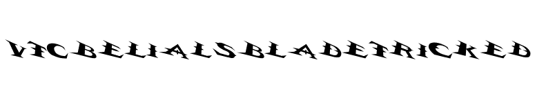 VTCBelialsBladeTricked font preview