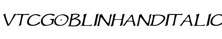 VTCGoblinHandItalic font preview