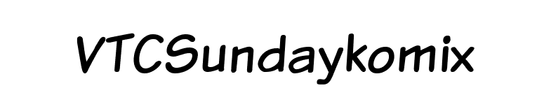 VTCSundaykomix font preview