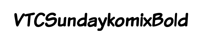 VTCSundaykomixBold font preview