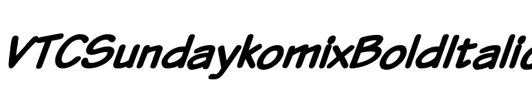 VTCSundaykomixBoldItalic font preview