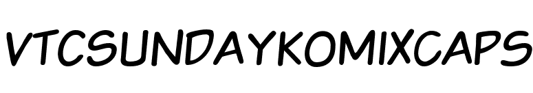 VTCSundaykomixcaps font preview