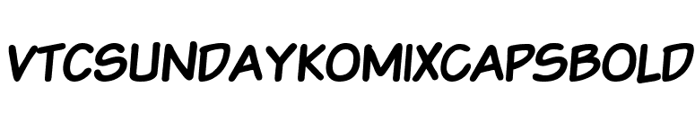 VTCSundaykomixcapsBold font preview