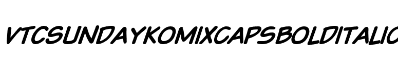 VTCSundaykomixcapsboldItalic font preview