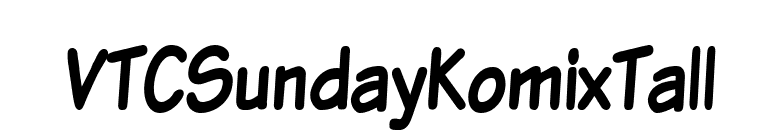 VTCSundayKomixTall font preview