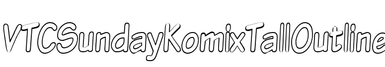VTCSundayKomixTallOutline font preview