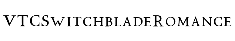 VTCSwitchbladeRomance font preview