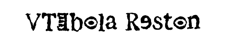 VTEbola Reston font preview