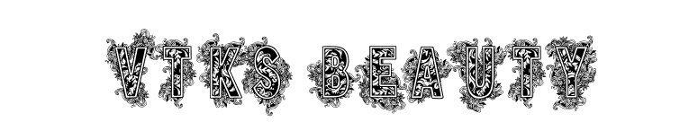 VTKS BEAUTY font preview