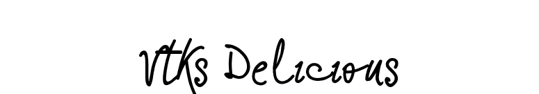 Vtks Delicious font preview