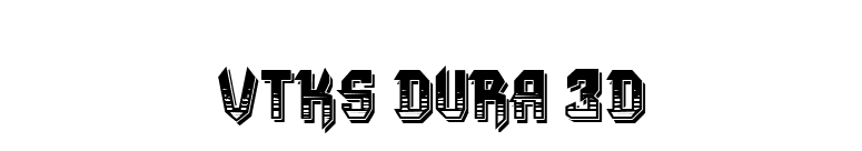 VTKS DURA 3D font preview