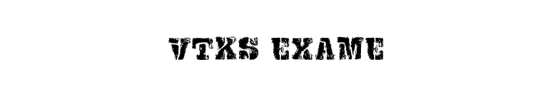 VTKS EXAME font preview