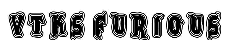 VTKS FURIOUS font preview