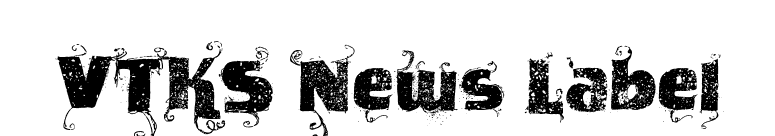 VTKS News Label font preview