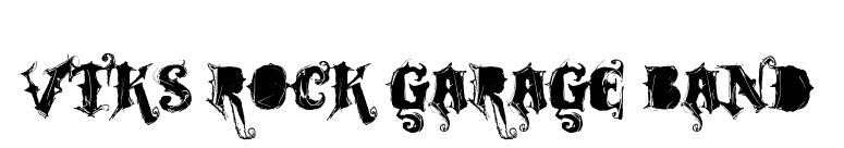 VTKS ROCK GARAGE BAND font preview