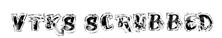 VTKS SCRUBBED font preview