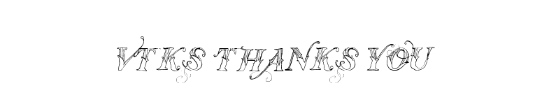 Vtks Thanks You font preview