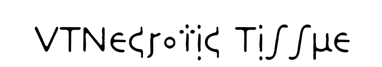 VTNecrotic Tissue font preview
