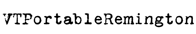 VTPortableRemington font preview