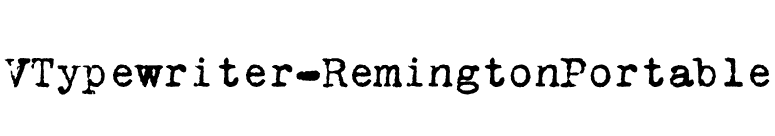VTypewriter-RemingtonPortable font preview