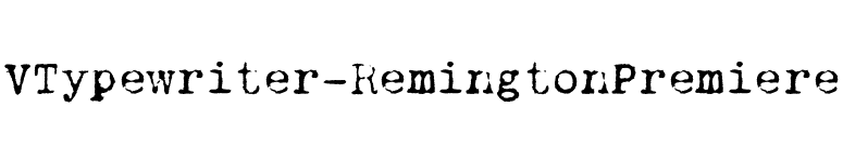 VTypewriter-RemingtonPremiere font preview