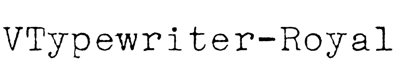 VTypewriter-Royal font preview
