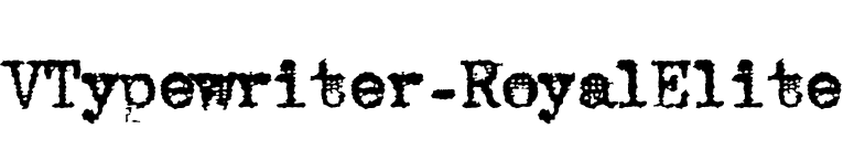 VTypewriter-RoyalElite font preview