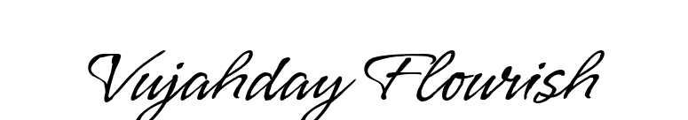 Vujahday Flourish font preview