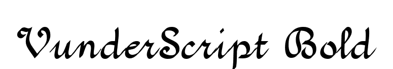 VunderScript Bold font preview