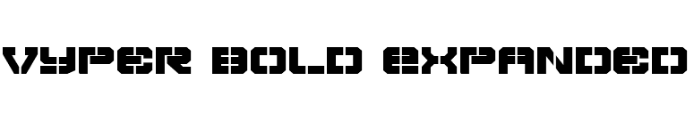 Vyper Bold Expanded font preview