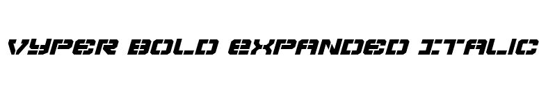Vyper Bold Expanded Italic font preview