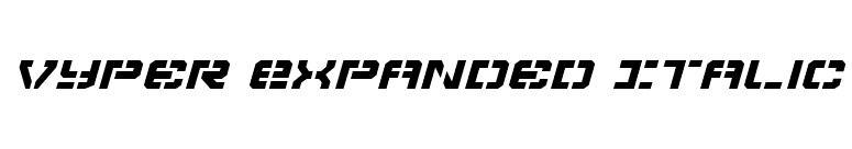 Vyper Expanded Italic font preview