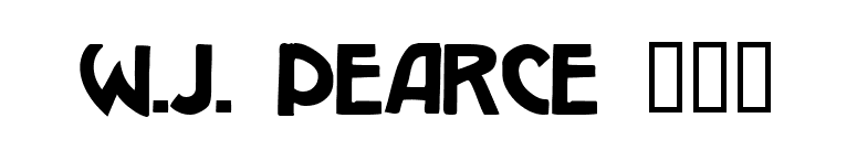W.J. Pearce 213 font preview